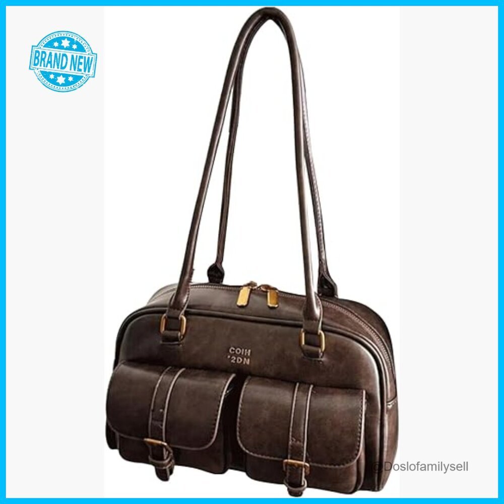 Vintage Shoulder Bag Y2K Retro Top Handle Handbag Designer Style
